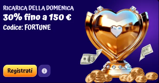 Ricarica della domenica 30 fino a 150 euro codice fortune (1)